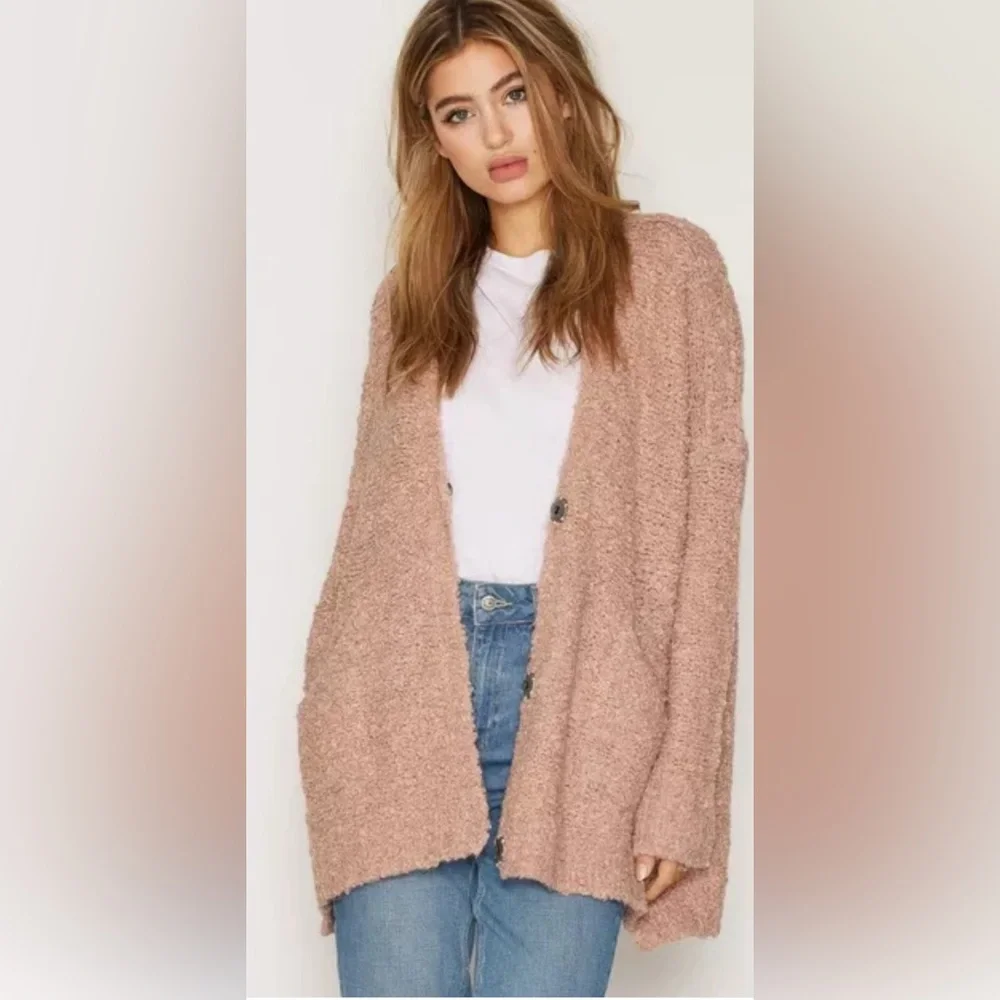 Free People Sweater Boucle Cardi